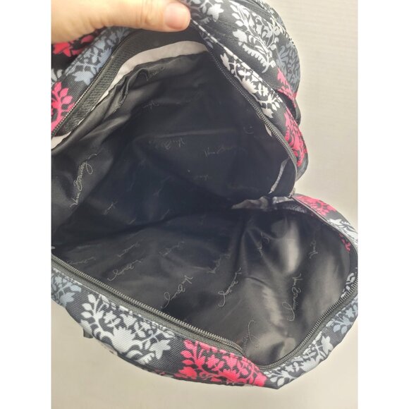 Vintage Large Vera Bradley Backpack Damask Pink Pattern - for Travel or Campus main image 6